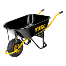 Тачка строительная DENZEL, усиленная, объем 130 л, 230 кг, колесо 15х6.00-6 Тачка строительная DENZEL, усиленная, объем 130 л, 230 кг, колесо 15х6.00-6