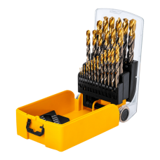 Набор сверл по металлу DENZEL, 1-13 мм, Р6М5К8-TiN, Golden Tip, 25 шт