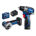 ЗУБР Набор: бесщеточная дрель-шуруповерт КОМПАКТ, мини УШМ, 2 АКБ (4 и 2 А∙ч), кейс, Профессионал (DB-121-42AB)