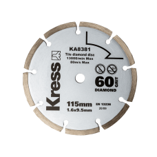 Диск с алмазным напылением KRESS 115х1,6х9,5 мм Диск с алмазным напылением KRESS 115х1,6х9,5 мм