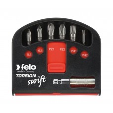 Набор бит Felo Torsion с держателем бит (PZ/Tx), 7 шт в кейсе Swift 02060206 Набор бит Felo Torsion с держателем бит (PZ/Tx), 7 шт в кейсе Swift 02060206
