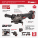 Угловая шлифмашина (болгарка) KRESS KU801 20V (125мм) аккумуляторная с двумя 4Ач АКБ, 6А ЗУ и кейсом Угловая шлифмашина (болгарка) KRESS KU801 20V (125мм) аккумуляторная с двумя 4Ач АКБ, 6А ЗУ и кейсом