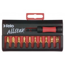 Набор бит Felo TiN с держателем бит Star (PZ/PH), 11 шт в кейсе 02090476 Набор бит Felo TiN с держателем бит Star (PZ/PH), 11 шт в кейсе 02090476