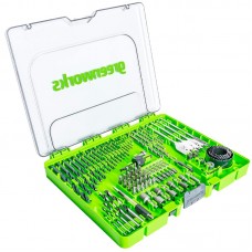 Набор сверл, бит и коронок в кейсе Greenworks (90 шт.) Набор сверл, бит и коронок в кейсе Greenworks (90 шт.)