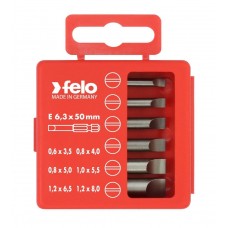 Набор бит Felo Industrial (SL, 50 мм), 6 шт в кейсе 03091516 Набор бит Felo Industrial (SL, 50 мм), 6 шт в кейсе 03091516