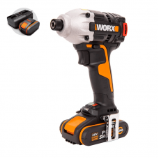 Винтоверт ударный WORX WX261 20V (230 Нм) бесщеточный аккумуляторный Винтоверт ударный WORX WX261 20V (230 Нм) бесщеточный аккумуляторный