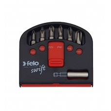 Набор бит PZ/PH Industrial с держателем бит в кейсе Swift, 7 шт Felo 02060326 Набор бит PZ/PH Industrial с держателем бит в кейсе Swift, 7 шт Felo 02060326