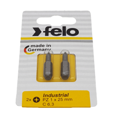 Бита Felo Industrial крестовая (PZ 1X25), 2 шт в блистере 02101036 Бита Felo Industrial крестовая (PZ 1X25), 2 шт в блистере 02101036