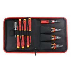 Набор диэлектрических отверток Felo ERGONIC E-Slim (SL/PH/PZ бокорезы, плоскогубцы, длинногубцы, стриппер и тестера напряжения сети) в сумке 41381104 Набор диэлектрических отверток Felo ERGONIC E-Slim (SL/PH/PZ бокорезы, плоскогубцы, длинногубцы, стриппер и тестера напряжения сети) в сумке 41381104