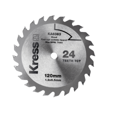Диск твердосплавный по дереву KRESS 24T TCT 120х1,2х9,5 мм Диск твердосплавный по дереву KRESS 24T TCT 120х1,2х9,5 мм