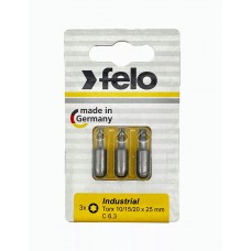 Биты TX10/TX15/TX20 25мм, серия Industrial, 3 шт в блистере Felo 02693116 Биты TX10/TX15/TX20 25мм, серия Industrial, 3 шт в блистере Felo 02693116