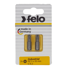 Бита Felo Industrial крестовая (PZ 3X25), 2 шт в блистере 02103036 Бита Felo Industrial крестовая (PZ 3X25), 2 шт в блистере 02103036