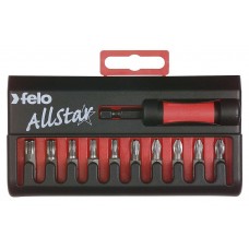 Набор бит Felo Industrial с держателем бит Star (PH/PZ), 11 шт в кейсе 02090216 Набор бит Felo Industrial с держателем бит Star (PH/PZ), 11 шт в кейсе 02090216