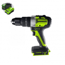 Дрель-шуруповерт ударная Greenworks GD24DD60 24V (60 Нм) аккумуляторная бесщеточная Дрель-шуруповерт ударная Greenworks GD24DD60 24V (60 Нм) аккумуляторная бесщеточная