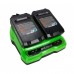 Зарядное устройство на 2 аккумулятора Greenworks G24C 24V (4 A) Зарядное устройство на 2 аккумулятора Greenworks G24C 24V (4 A)