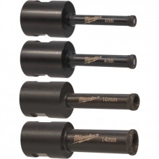 Сверло Milwaukee алмазное корончатое DIAMOND MAX (6/8/10/14мм) упак_4 Сверло Milwaukee алмазное корончатое DIAMOND MAX (6/8/10/14мм) упак_4