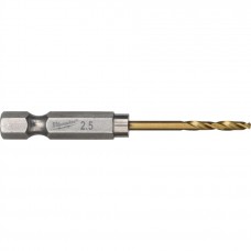 Сверло Milwaukee по металлу RedHEX HSS-TiN 2,5мм, упак_10 Сверло Milwaukee по металлу RedHEX HSS-TiN 2,5мм, упак_10