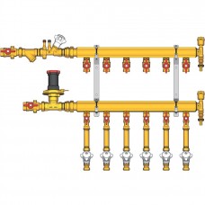 Узел коллекторный Giacomini отопления этажный, подкл. тип B3 1" x 1/2" / 3 (DN40), GE553Y643 Узел коллекторный Giacomini отопления этажный, подкл. тип B3 1" x 1/2" / 3 (DN40), GE553Y643
