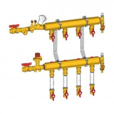 Узел коллекторный Giacomini отопления этажный, со встроенными зап.-регулир. клапанами 1" x 1/2" /2 Узел коллекторный Giacomini отопления этажный, со встроенными зап.-регулир. клапанами 1" x 1/2" /2