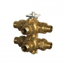 Клапан смесительный Giacomini R274 6-ходовой 1/2" НР с отводами+накидной гайкой Клапан смесительный Giacomini R274 6-ходовой 1/2" НР с отводами+накидной гайкой