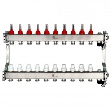 Коллектор Wester нерж. 1"-3/4 в сборе с расходомерами на 10 выходов, MUFS10134 Коллектор Wester нерж. 1"-3/4 в сборе с расходомерами на 10 выходов, MUFS10134