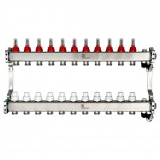 Коллектор Wester нерж. 1"-3/4 в сборе с расходомерами на 11 выходов, MUFS11134 Коллектор Wester нерж. 1"-3/4 в сборе с расходомерами на 11 выходов, MUFS11134