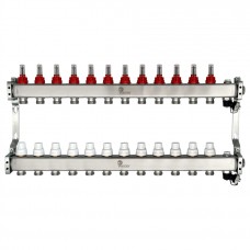 Коллектор Wester нерж. 1"-3/4 в сборе с расходомерами на 12 выходов, MUFS12134 Коллектор Wester нерж. 1"-3/4 в сборе с расходомерами на 12 выходов, MUFS12134