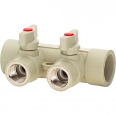 Коллектор Lammin с шаровыми кранами PPR ВР 32 х 1/2 х 2 20/1 серый Коллектор Lammin с шаровыми кранами PPR ВР 32 х 1/2 х 2 20/1 серый