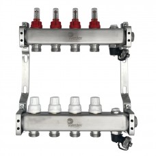 Коллектор Wester нерж. 1"-3/4 в сборе с расходомерами на 4 выхода, MUFS4134 Коллектор Wester нерж. 1"-3/4 в сборе с расходомерами на 4 выхода, MUFS4134