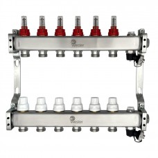 Коллектор Wester нерж. 1"-3/4 в сборе с расходомерами на 6 выходов, MUFS6134 Коллектор Wester нерж. 1"-3/4 в сборе с расходомерами на 6 выходов, MUFS6134