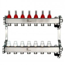 Коллектор Wester нерж. 1"-3/4 в сборе с расходомерами на 7 выходов, MUFS7134 Коллектор Wester нерж. 1"-3/4 в сборе с расходомерами на 7 выходов, MUFS7134