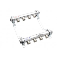 Коллектор распределительный REHAU HLV на 6 групп нерж. сталь Коллектор распределительный REHAU HLV на 6 групп нерж. сталь