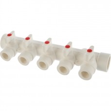 Коллектор Lammin с шаровыми кранами PPR 32 х 5 18/1 Коллектор Lammin с шаровыми кранами PPR 32 х 5 18/1