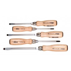 Набор отверток Felo ударных с деревянной рукояткой (SL/PH), 5 шт 33595198 Набор отверток Felo ударных с деревянной рукояткой (SL/PH), 5 шт 33595198