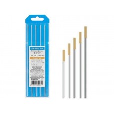 Электрод вольфрамовый золотой WL-15, Ф 2,4 мм (набор 5 шт) SOLARIS Электрод вольфрамовый золотой WL-15, Ф 2,4 мм (набор 5 шт) SOLARIS