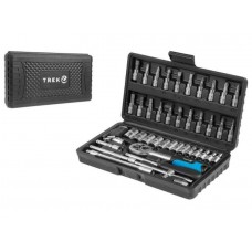 Набор головок и бит 46пр. TREK
(1/4", 6 граней) Набор головок и бит 46пр. TREK
(1/4", 6 граней)