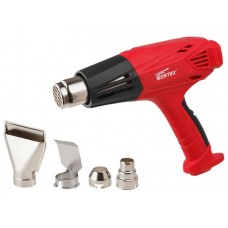 Термовоздуходувка WORTEX HG 6020 в кор. + набор сопл 2000 Вт, 2 скор., 450-600 °С
(ступенч. рег., 250-500 л/мин)