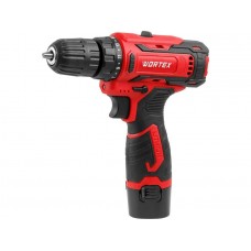 Аккум. дрель-шуруповерт WORTEX BD 1220 Li в чем. 12 В, 30 Н*м, 2х1.5 А*ч, БЗП 10 мм
(шурупы до 6 мм)