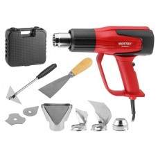 Термовоздуходувка WORTEX HG 6020-1 в чем. + набор сопл 2000 Вт, 2 скор., 350-600 °С
(Ступенч. рег., 300-500 л/мин)