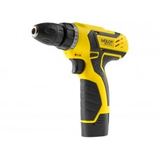 Аккум. дрель-шуруповерт MOLOT MBD 1213 Li в кор.
(12.0 В, 1 акк., 1.3 А/ч Li-Ion, 1 скор., 15 Нм, шурупы до 6 мм)