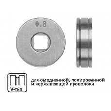 Ролик подающий ф 25/7 мм, шир. 7,5 мм, проволока ф 0,6-0,8 мм (V-тип)
(для твердой проволоки: омедненная, полированная, нержавеющая)