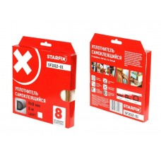 Уплотнитель "D" белый 9х8мм 6м STARFIX (SF1012-01) Уплотнитель "D" белый 9х8мм 6м STARFIX (SF1012-01)