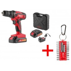 Аккум. дрель-шуруповерт WORTEX BD 2020-1 DLi в чем.+АКЦИЯ
(В ПОДАРОК Набор бит WORTEX HBS 22)