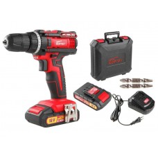 Аккум. дрель-шуруповерт WORTEX BD 2020 DLi в чем.
(18.0 В, 2 акк., 2.0 А/ч Li-Ion, 2 скор., 29 Нм, шурупы до 9 мм)