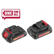 Аккумулятор WORTEX CBL 1820 18.0 В, 2.0 А/ч, Li-Ion ALL1
(18.0 В, 2.0 А/ч, индикатор заряда) Аккумулятор WORTEX CBL 1820 18.0 В, 2.0 А/ч, Li-Ion ALL1
(18.0 В, 2.0 А/ч, индикатор заряда)