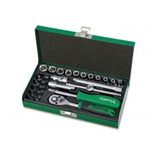 Набор головок 1/4" 4,5-13мм 27предм. 6гр. TOPTUL (GCAD2701) Набор головок 1/4" 4,5-13мм 27предм. 6гр. TOPTUL (GCAD2701)