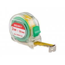 Рулетка  3м/19мм прозр. корп. ВОЛАТ (быт.)