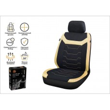 Чехол на сиденье автомобиля универсальный, полиэстер, черно-бежевый, ARIZONE Чехол на сиденье автомобиля универсальный, полиэстер, черно-бежевый, ARIZONE