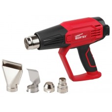 Термовоздуходувка WORTEX HG 6222 в кор. + набор сопл 2000 Вт, 3 скор., 90-600 °С
(плавн. рег., 250-500 л/мин)