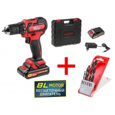Аккум. дрель-шуруповерт WORTEX BD 1815 DLi в чем. + АКЦИЯ!
(Набор сверл по дер. 5 шт (4-5-6-8-10 мм) WORTEX в подарок!)
